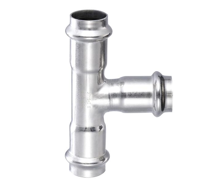 永穗不锈钢双卡压三通管件